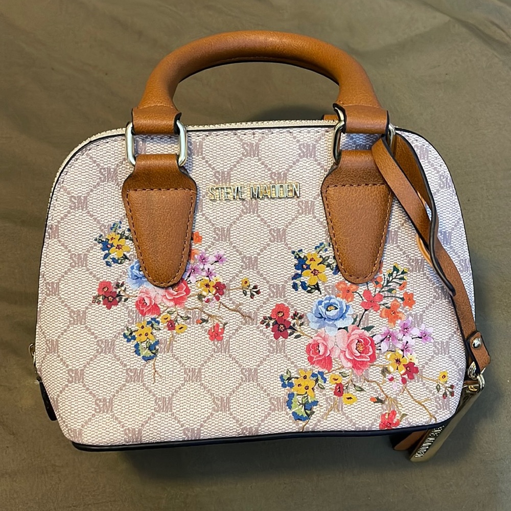 Steve Madden mini crossbody satchel purse with detachable crossbody strap